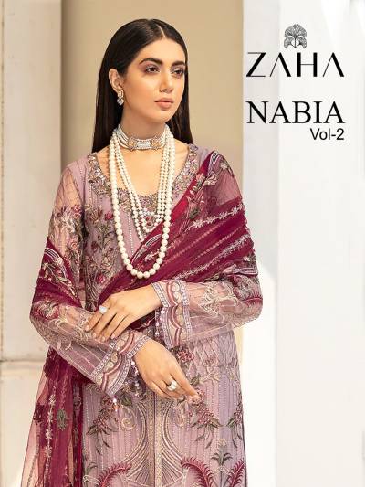 ZAHA NABIA VOL 2 PAKISTANI SALWAR SUIT WHOLESALER IN SURAT 